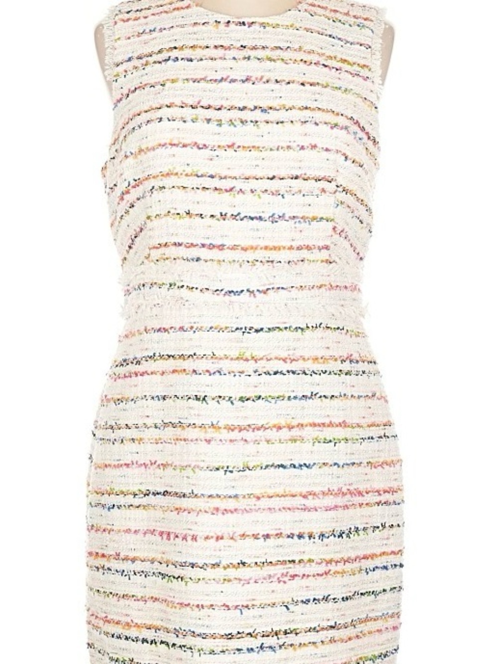 J. Crew Tweed Sheath Dress Multicolor Sleeveless Knee Length - Picture 3 of 7